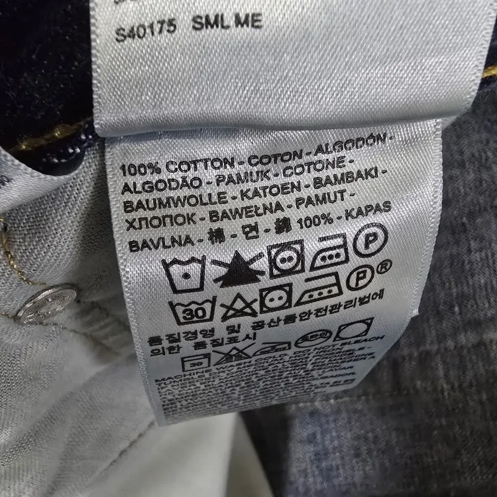 Levi's 513 Jeans Mens 32x32 Dark Wash Blue Slim Straight 100% Cotton Denim